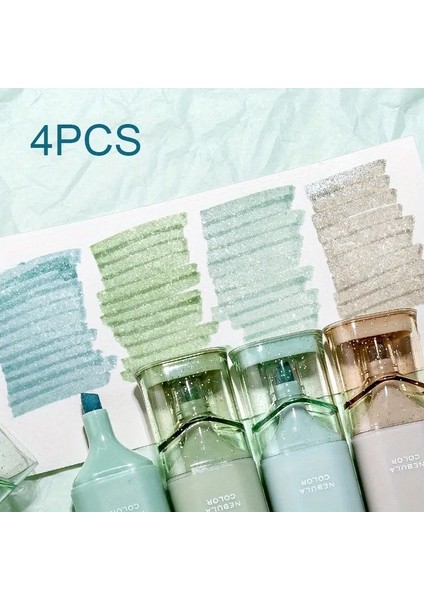 Glitter Vurgulayıcılar, Esnek Çizgi Genişliği ve Işıltılı Not Alma Için Lekeli Su Bazlı Mürekkep, Planlayıcı, Gazetecilikcolor: Mavi (Yurt Dışından)