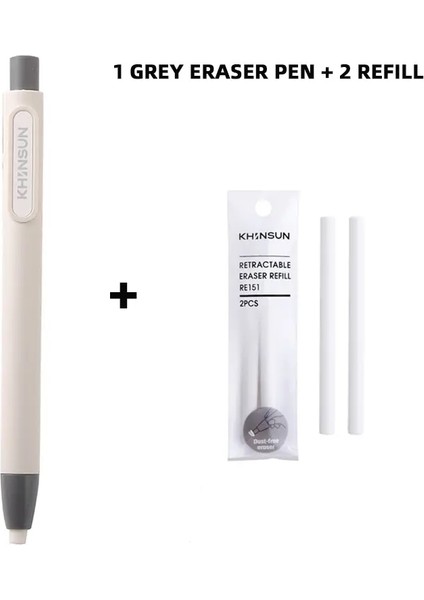 Öğrenciler ve Çocuk Kırtasiye Malzemeleri Için Değiştirilebilir Çekirdek Geri Çekilebilir ve Itilebilir Sanat Silgi ile Silgi Kalemine Basın: Combo B (Yurt Dışından)