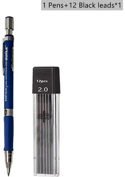 Mekanik Kalem Seti 2.0 mm 2b Siyah/renkler Kurşun Doldurma Yazmak Için Kurşun Doldurma Sanat Çizim Okulu Otomatik Pencil: Deneyim Seti (Yurt Dışından)
