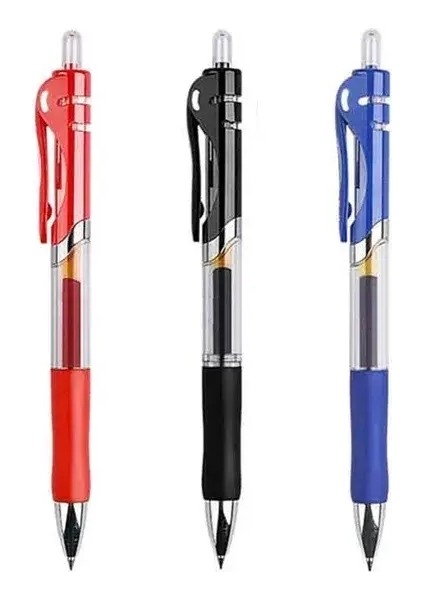 0.5mm Geri Çekilebilir Jel Kalemler Set Siyah/kırmızı/mavi Mürekkep Beyaz Yolcular Ofis Aksesuarları Yazmak Için Okul Malzemeleri Kırtasiye Renk: Mix-3pens (Yurt Dışından)