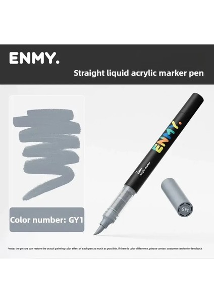 Enmy 1/24/60 Renkler Doğrudan Sıvı Akrilik Işaretler Yumuşak Uç Tezgahsız Blendable Art Markers Okul Malzemeleri Kırtasiye Renk: Renk Kodu-Gy1 (Yurt Dışından)