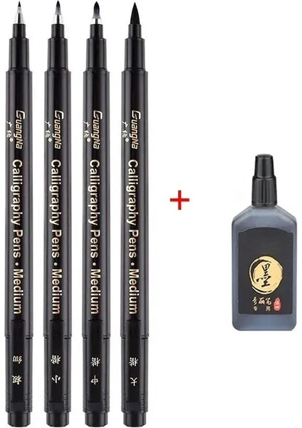 4/5pcs/set Kaligrafi Sanat Işaretleyici Kalemler Fırça Kalem Sanat Işaretleyici Zanaat Malzemeleri Sanat Yazma Okulu Malzemeleri Kırtasiye Öğrencisi Öğrenci: 4pcs-Set (Yurt Dışından)