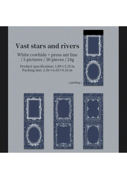 Starshine Serisi Vintage Starry Sky Peyzaj Sınır Yırtılabilir Memo Pad Yaratıcı Diy Önem Dergisi Malzeme Kolaj Kırtasiye Renk: Bqb-Xcxl-02 (Yurt Dışından)