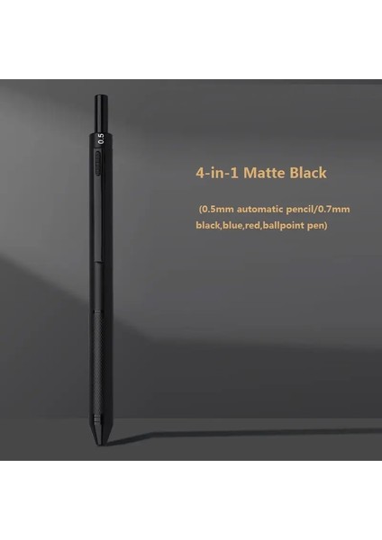 Yeni 4 Arada 1 Çok Fonksiyonlu Kırtasiye Yerçekimi Algılama Kalem Metal Çok Renkli Jel Kalem Caneta 0.7mm/0.5 mm Office Okulu Yazma (Yurt Dışından)