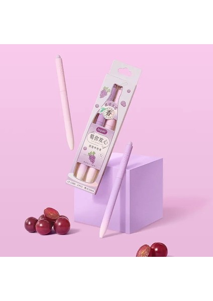 Lopet Meyveli Kalem Bükülme Eylem St Nib Gradyan Renk Çubuğu Düşük Yerçekimi Jel Kalemler 0.5mm Toksik Olmayan Hızlı Kuru Sevimli Estetik Kırtasiye Renk: Üzüm Seti (Yurt Dışından)