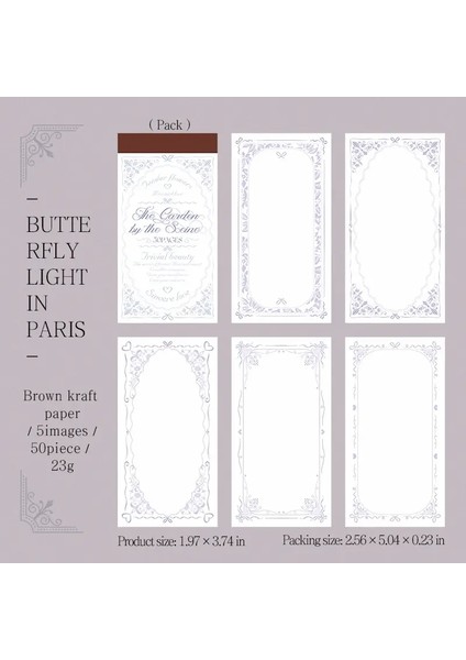 Jianwu Bahçesi Seine Serisi Vintage Flower Sınır Peyzaj Malzemesi Kolaj Memo Pad Yaratıcı Diy Journal Kırtasiye Renk: Bqb-Sshbdhy-06 (Yurt Dışından)