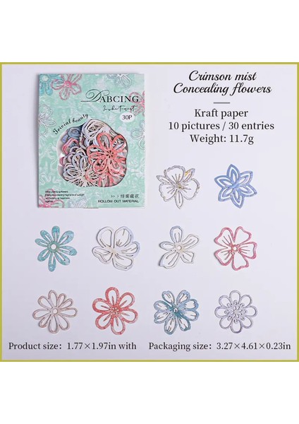 The White Mist Dancing Serisi Vintage Bitki Çiçek Butfly Malzeme Kağıt Yaratıcı Junk Journal Collage Stationerycolor: Scz-Bwqw-01 (Yurt Dışından)