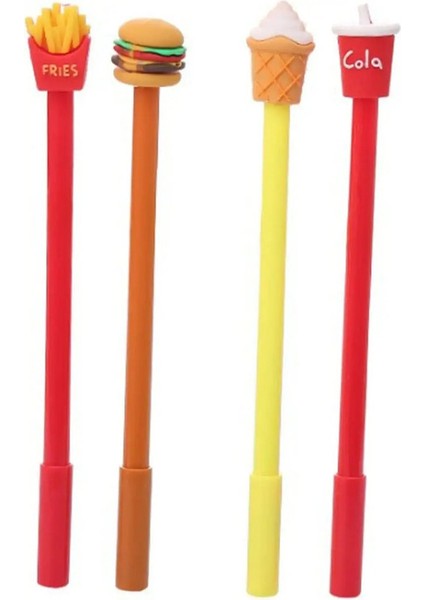 20 Adet Set Karikatür Eğlenceli Yemek Jel Jel Kalem Yenilik Kırmızısı Patates Kızartması Koku Burger Dondurma Kırtasiye Pencolor: 20 Adet Set/mürekkep Rengi: Siyah (Yurt Dışından)
