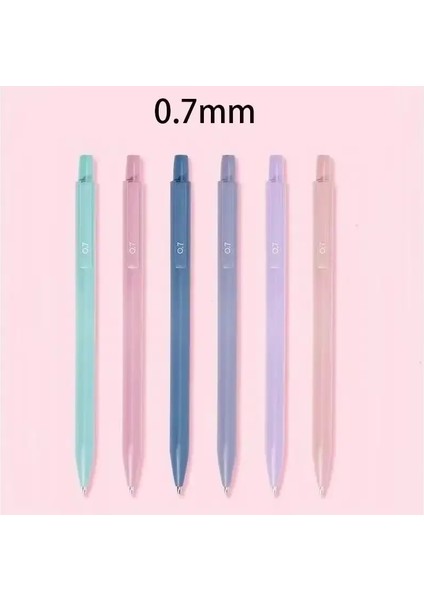 6pcs/set 0.5mm Mekanik Kalem Okulu Malzemeleri Yazmak Için Otomatik Kurşun Kalem Moda Macaron Kırtasiye Yazma (Yurt Dışından)