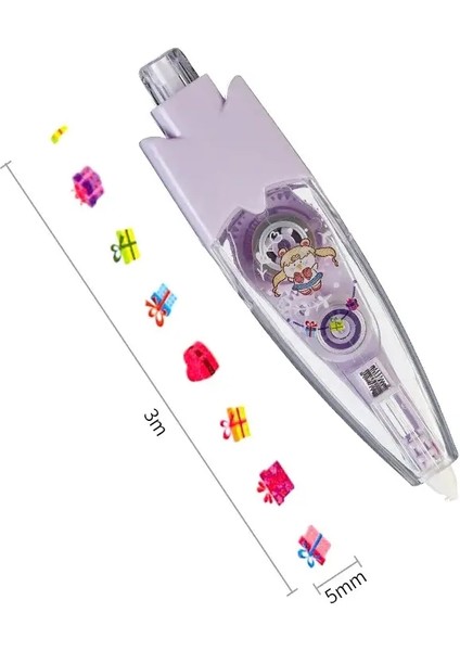 Sevimli Çizgi Düzeltme Kaseti Güzel Kawaii Hayvan Kek Kız Desen Düzeltme Kaseti Öğrenci Dey Decro Scrapbook Journal Renk: Hediye (Yurt Dışından)