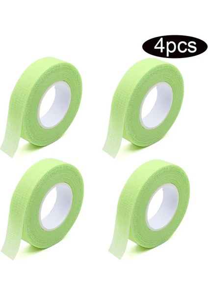 Tamam 4pcs/lot Kirpik Uzatma Bandı Nefes Alabilir Tıbbi Dokunmasız Yapıştırıcı Bant Kirpik Yama Bantlar Kesici Kesme Aracı Renk: 4pcs Yeşil Bant (Yurt Dışından)