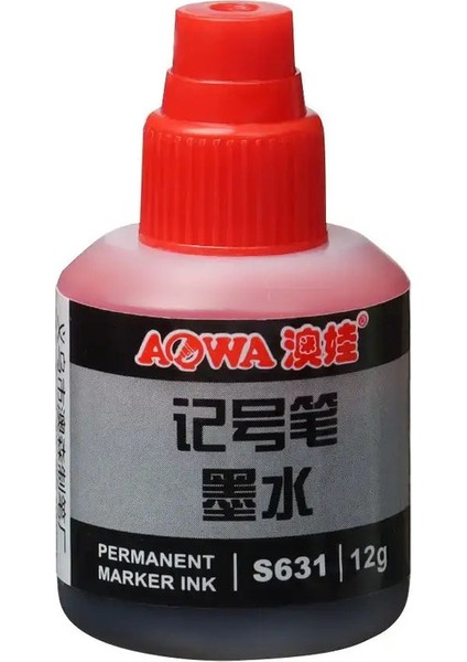 12ML Marker Mürekkep Su Geçirmez Anında Kuru Graffiti Boya Kalem Yağı Mürekkep Doldurma Işaretçi Kalemler Siyah Kırmızı Mavi Isteğe Bağlı Kırtasiye Renk: Kırmızı (Yurt Dışından)