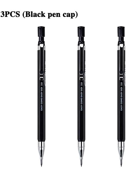 1/8 Pcs Set 2.0 mm Mekanik Kalem Seti 2b Çizim, Yazma, El Sanatları, Sanat Eskiz Renk Için Siyah Kurşun Çekirdeği ile Otomatik Kalem: 3 Siyah (Yurt Dışından)
