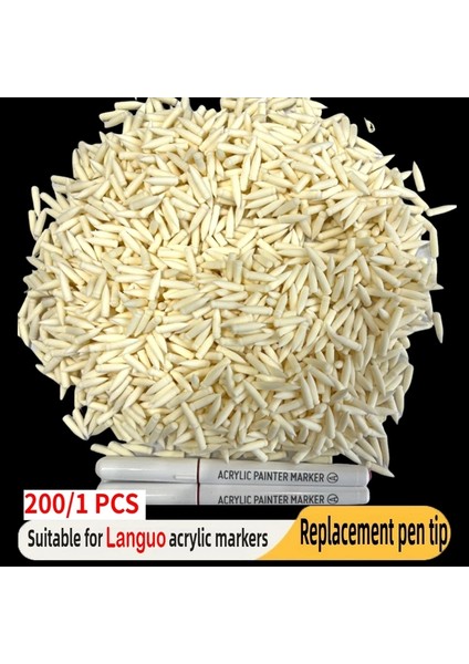 200/1 Pcs Akrilik Pigment Işaretleri Için Dil Değiştirme Çekirdekleri Yumuşak Çift Uçlar Çocuklar Için Dıy Ahşap Taş Sanat Kırtasiye Renk: 3 Pcs (Yurt Dışından)