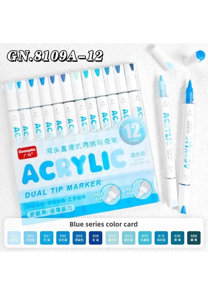 Gn 12/132 Renkler Doğrudan Akrilik Işaretler Çift Uç Kapatma Boyama Kepçesi Yumuşak Esnek Kalem Fırçası Okul Sanat Malzemeleri Istasyona: 10 Pcs Ipuçları (Yurt Dışından)