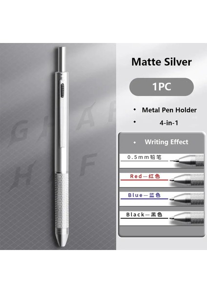 4 Arada 1 Çok Fonksiyonlu Metal Yerçekimi Algılama Kalemi Öğrencileri 3 Milor Beyaz Kalem Mekanik Kalem Seti Pres Jel Kalem Imza Pencolor: 1 Set Doldurma (Yurt Dışından)