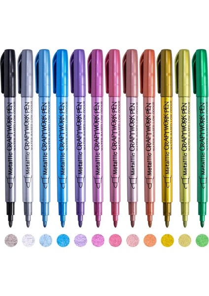 12/18 Metalik Renkler Işaretleyici Renkli Boya Kalemi Sanat Su Geçirmez Yüksek Sıcak Işaretçi Kalem Graffiti Manga Kırtasiye Sanat Malzemeleri Renk: 12 Renk Sert Ipucu (Yurt Dışından)