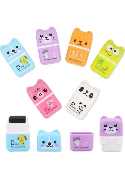 6 Adet Sevimli Kalem Silgisi, Karikatür Hayvan Temalı Roller Renkli Dikdörtgen Silgi, Çocuk Için Kalem Lastik Silgiler Okul Ofisi S (Yurt Dışından)