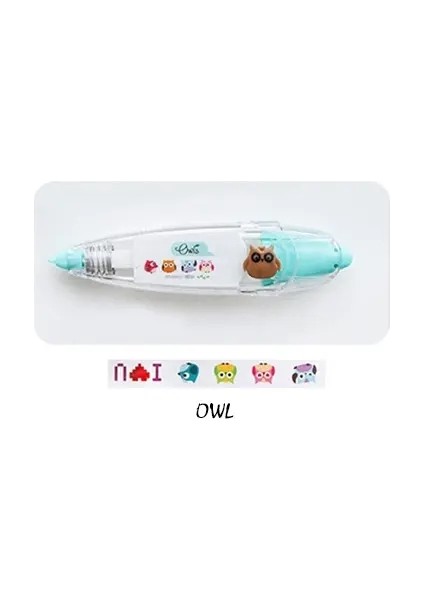 Kawaii Hayvanlar Baykuş Köpek Pres Düzeltme Bandı Dıy Günlüğü Scrapbooking Çıkartmaları Okul Öğrencileri Hediyeler Malzemeleri Renk: 3 (Yurt Dışından)