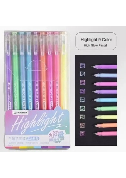 4/99 Renk Parıltılı Akrilik Jel Kalem Büyük Kapasite 1.0mm/0.5mm Öğrenci Yazıyor Kalem Boyama Çizim Sanat Işaretleri Okul Malzemeleri Renk: Vurgulayıcı Toz (Yurt Dışından)