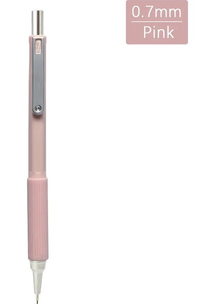 Metal Mekanik Kalem Silgi ile 0.5 0.7mm Pembe Beyaz Kalem Düzgün Yazma Çizim Malzemeleri Ofis Okul Kırtasiye Renk: 1 Pcs 0.7mm Pembe (Yurt Dışından)