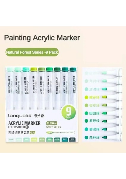 171/9 Renkler Doğrudan Sıvı Akrilik Boya Işaretçisi Kalem Seti Dıy Boyama Çizim Taş Ayakkabı Cam Okulu Sanat Malzemeleri Kırtasiye Renk: Set C (Yurt Dışından)