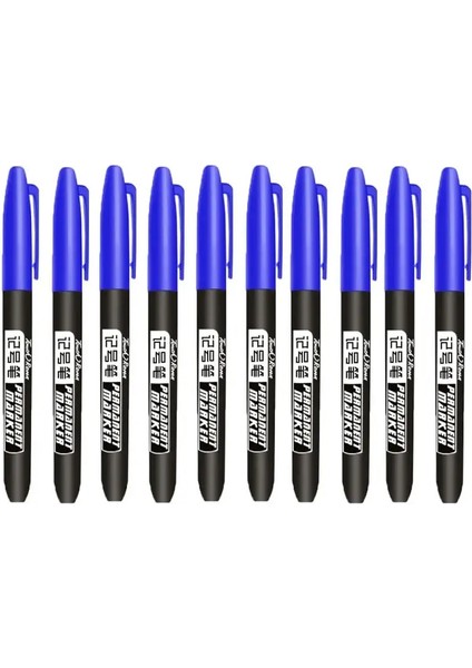 6/10 Pcs Kalıcı Marker Kalem Manga Çizim Işaretleri Siyah Mavi Kırmızı Su Geçirmez Mürekkep Eskiz Kurtarıcı Kırtasiye Sanat Okulu Malzemeleri Renk: Mavi 10 Adet (Yurt Dışından)