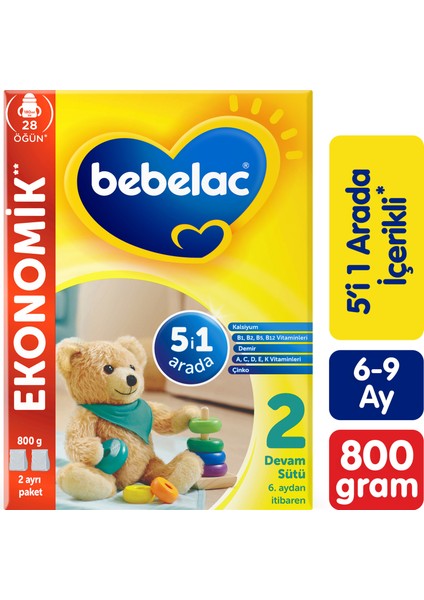 2 Devam Sütü 6-9 Ay 800 Gr