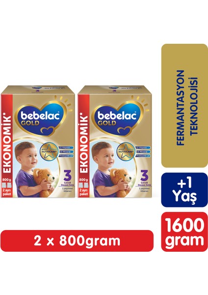Gold 3 Devam Sütü 6-9 Ay 800 Gr x 2 Adet 1600 Gr