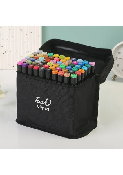 168 Çizim, Boyama ve Işçilik Için Çocuklar, Öğrenciler ve Yetişkinler Için Çift Kafa ile Set Seti, Brightcolor: 60 Colorus (Yurt Dışından)