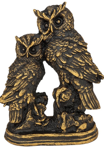 Büyük Boy Ikili Baykuş Heykeli 26 cm