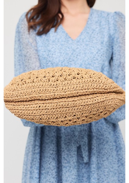 El Yapımı Astarlı Hasır El Çantası fırsatları