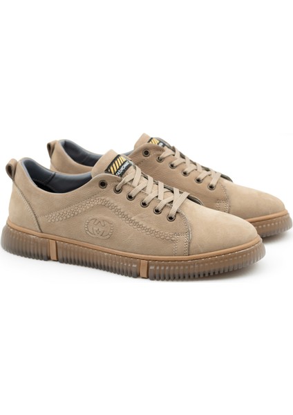 Drexton Hakiki Deri Kum Nubuk Sneaker Rahat Ortopedik Günlük Erkek Ayakkabı
