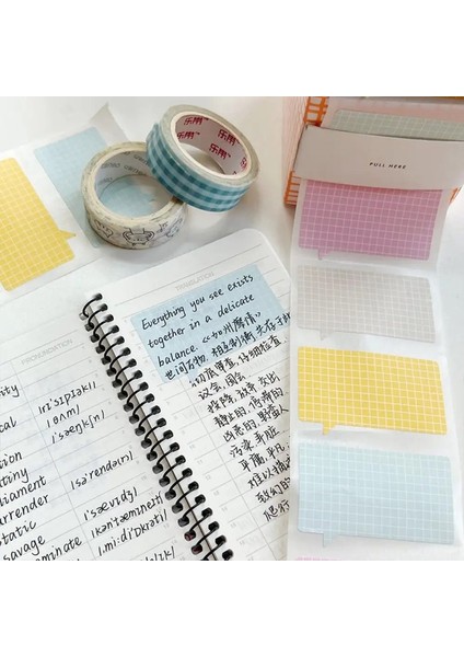 100PCS/SET Çekme Notu Ped Yaratıcı Yapışkan Not Tam Yapışkan Etiketler Çıkartmaları Diy Karalama Defteri Çıkartması Öğrenci Yırtılabilir Not Defterini Renk: 02 (Yurt Dışından)