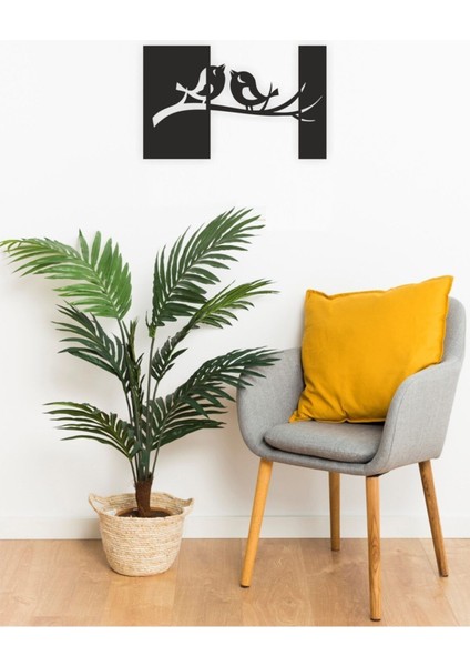 Siyah Ahşap Kuşlar Duvar Dekoru, Şık ve Doğal Dekoratif Tablo