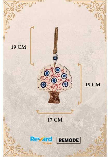 Renkli Seramik Dekoratif Ağaç ve Meyve Desenli Çok Amaçlı Süs Eşyası 17X19 cm fırsatları