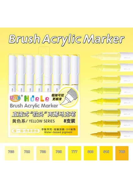 8/56 Renkler Akrilik Marker Kalem Seti, El Kitabı Yazma, Çizim Grafiti, Dly Çizim, Öğrenci Boya Sanatı Akrilik Boya Kalemleri, Hdele Renk: 8pcs-Yüz Serisi (Yurt Dışından)