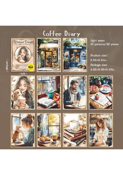 Jianwu Hafta Sonu Serisi Vintage Karakter Peyzaj Kolaj Scrapbook Malzeme Kağıt Yaratıcı Diy Önem Dergisi Stationercolor: Scz-Zmrj-06 (Yurt Dışından)