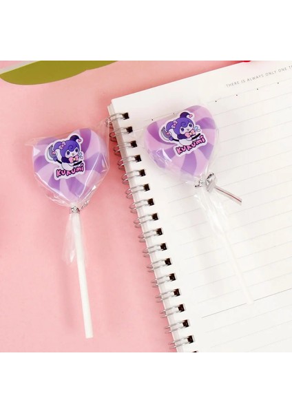 2pcs Lolipop Şeklinde Silgi, Ilginç Ofis ve Okul Kırtasiye, Festival Hediyesi, Yazma ve Çizme Kalemi Erasercolor: Iki Mor Olan (Yurt Dışından)