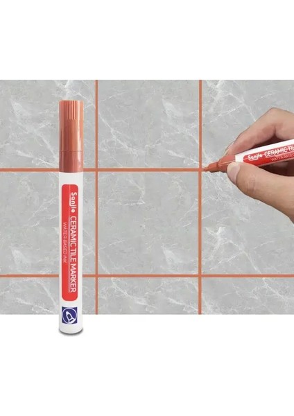 1/3 Pcs Su Geçirmez Beyaz Işaretçi Kalem Duvar Dikiş Onarım Fayansları Harç Işaretleyiciler Kalemler Zemin Banyo Dekontaminasyon Boya Fırçası Araçları Renk: 1pcs Kahverengi (Yurt Dışından)