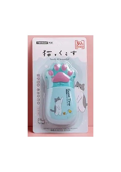 5MMX30M Kawaii Larre Cat Pençe Beyaz Out Düzeltme Bant Kawaii Aksesuarlar Düzeltici Okul Ofisi Düzeltme Bant Hediye Renk: D (Yurt Dışından)