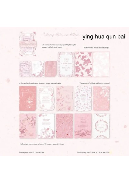 Jianwu Çiçek Şubesi Dil Serisi Vintage Bitki Dantel Rölyef Peyzaj Kolajı Malzeme Kağıt Yaratıcı Junk Dergi Kırtasiye Renk: Scz-Hzy-03 (Yurt Dışından)