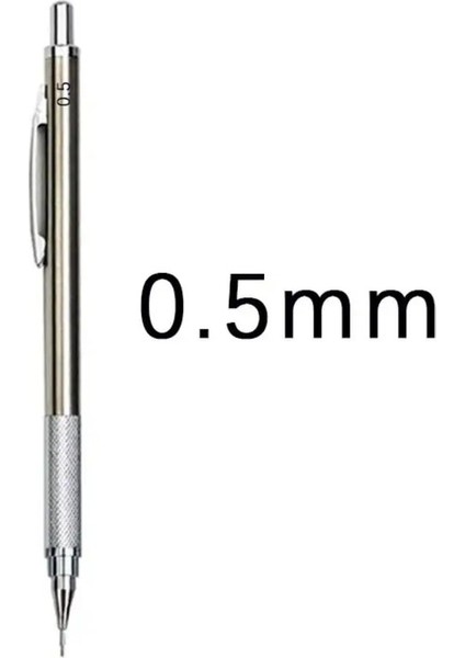 0.3/0.5/0.7/0.9/1.3/2.0/3.0mm Mekanik Kalem Çizim Yazma Aracı Çizimler Tasarımı Otomatik Kalem Metal Renk: 0.5mm-01 (Yurt Dışından)