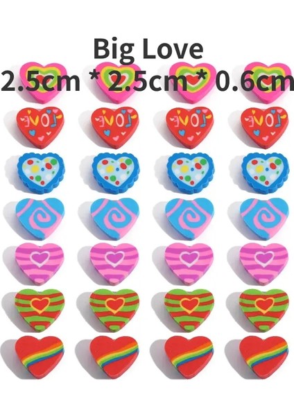 10PCS/ÇOK Sevimli Renkli Kalp Şeklindeki Silgiler Yaratıcı Öğrenci Hediyeleri Kawaii Karikatür Aşk Kalem Lastik Çocuklar Okul Istasyonellcolor: 10PCS Mini Aşk (Yurt Dışından)