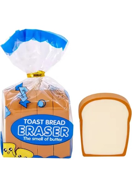 4pcs/lot Sevimli Tost Ekmek Silgisi Okul Kırtasiye Yaratıcı Çocuklar Yazıyor Lastik Kalem Silgisi Komik Okul Malzemeleri Hediye Color: Bir Çanta (Yurt Dışından)