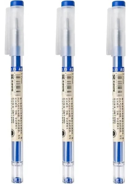 3-12PCS/SET Ince Nokta Kalemi 0.35MM Siyah Mavi Kırmızı Mürekkep Jel Kalem Kalem Kalem Okulu Ofis Öğrenci Yazma Kırtasiye Kaynağı Renk: 3 Mavi (Yurt Dışından)