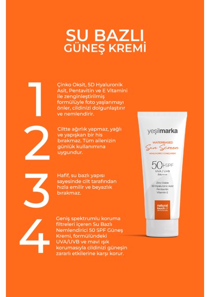 Güneş Kremi 50 Faktör (Su Bazlı) modelleri