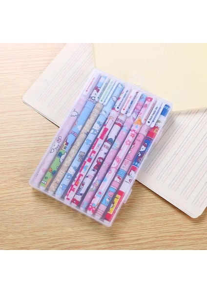 Sevimli Kawaii Kırtasiye 10PCS/SET Renkli Jel Kalemler 10 Renk Yaratıcı Kore Tarzı Parıl (Yurt Dışından)