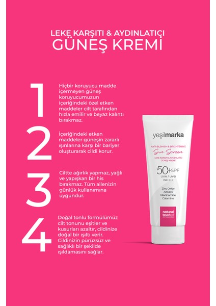 Leke Karşıtı & Aydınlatıcı Güneş Kremi 50 Faktör (Spf) fırsatları