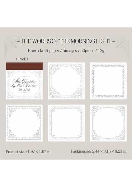 Jianwu Bahçe Tarafından Seine Serisi Vintage Çiçek Sınır Peyzaj Malzemesi Kolaj Not Ped Yaratıcı Diy Journalorcolor: Bqb-Sshbdhy-04 (Yurt Dışından)